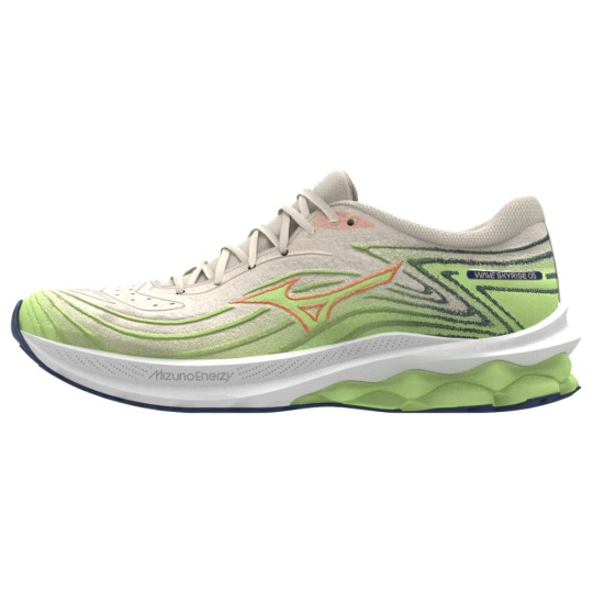 Mizuno WAVE SKYRISE 5 / Pristine/Vibrant Orange/MIZUNO Neo Lime