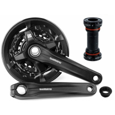 SHIMANO ALTUS FC-MT210 kliky, 3x9kol, 170mm, 40x30x22z  + středové složení BSA - OEM