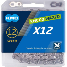 ŘETĚZ KMC X12 STŘÍBRNÝ WAXED BOX