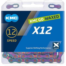 ŘETĚZ KMC X12 AURORA MODRÝ WAXED BOX