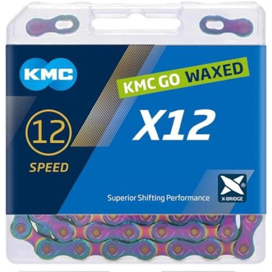 ŘETĚZ KMC X12 AURORA MODRÝ WAXED BOX