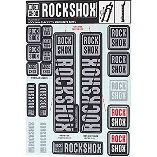 11.4318.003.513 - ROCKSHOX DECAL KIT 35MM POLAR GREY