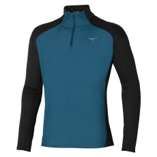 Mizuno Hybrid LS Tee / Black / Blue Wing Teal