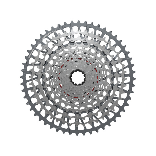 SRAM GX Eagle XS-1275 T-Type kazeta, 12r. 10-52z, stříbrná