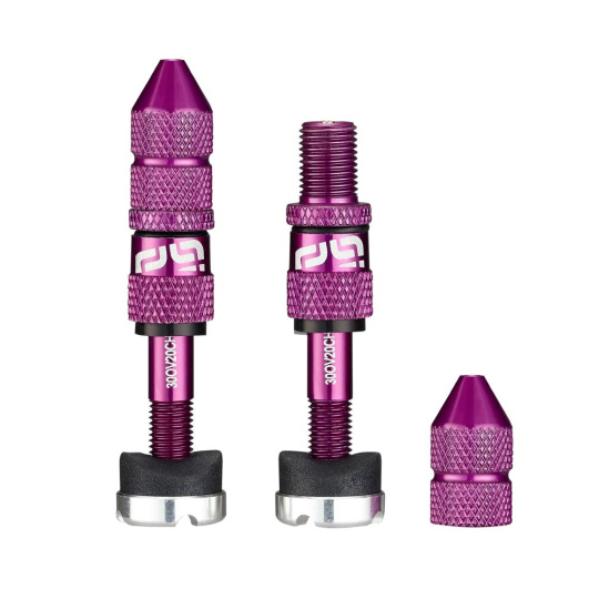 Schrader Quickfill Tubeless Valves | Gen2 | 16-24mm Depth | 2 Pieces | Eggplant