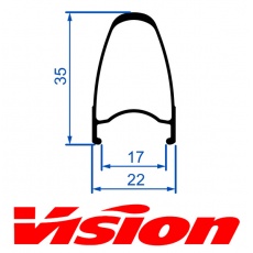 Ráfek VISION Team 35 přední, 16 děr