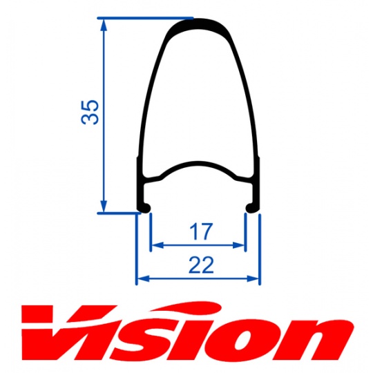 Ráfek VISION Team 35 přední, 16 děr