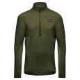 GORE TrailKPR Hybrid 1/2-Zip Mens utility green L