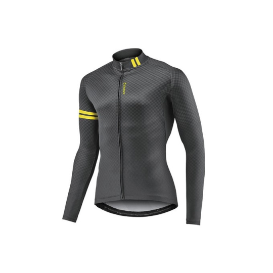 GIANT dres Podium LS Mid-Thermal Jersey-black/yellow XL