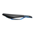 DUSTER P MTN Ti-Alloy Saddle Black Microfiber Top | Cyan Graphics & Base