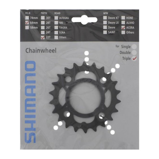 SHIMANO převodník ACERA FC-M361 22 z 7/8 spd trojpřevodník černý