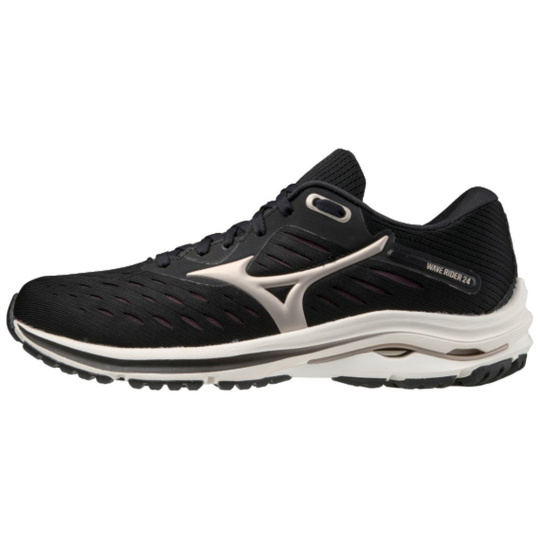 Mizuno Wave Rider 24 / Blk/PlatinumGold/Fudge / 38.0/5.0