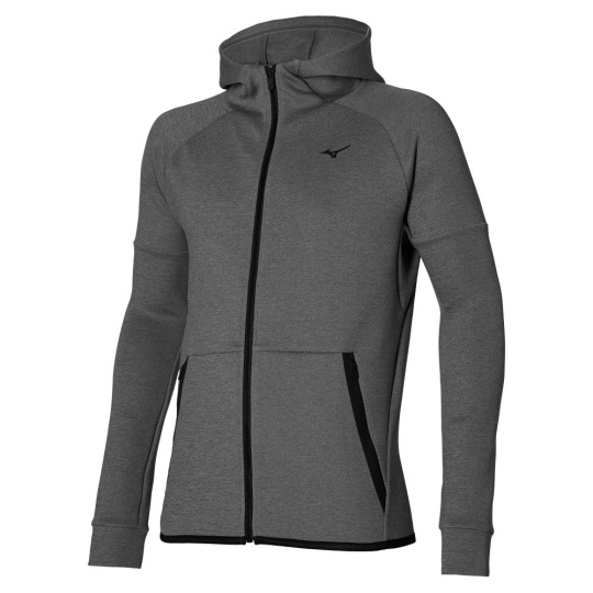 Mizuno RB Hoodded Sweat Jacket / Gray Melange