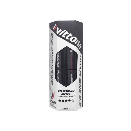 Vittoria Rubino Pro Graphene 2.0 700 x 25c Tubeless Ready silniční plášť  kevlar, černá