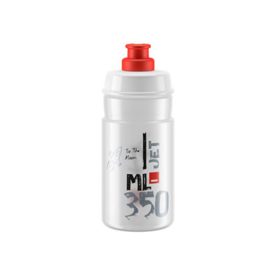 ELITE láhev JET  čirá/červené logo 350ml